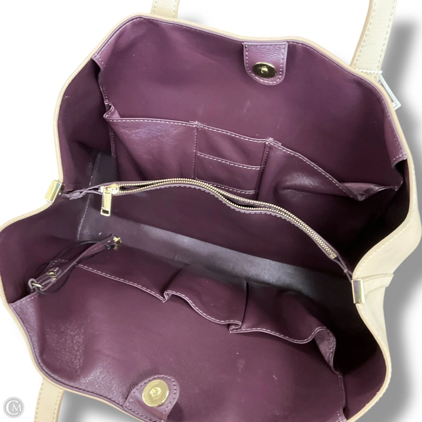 Tote Leather By Freja, Size: Medium