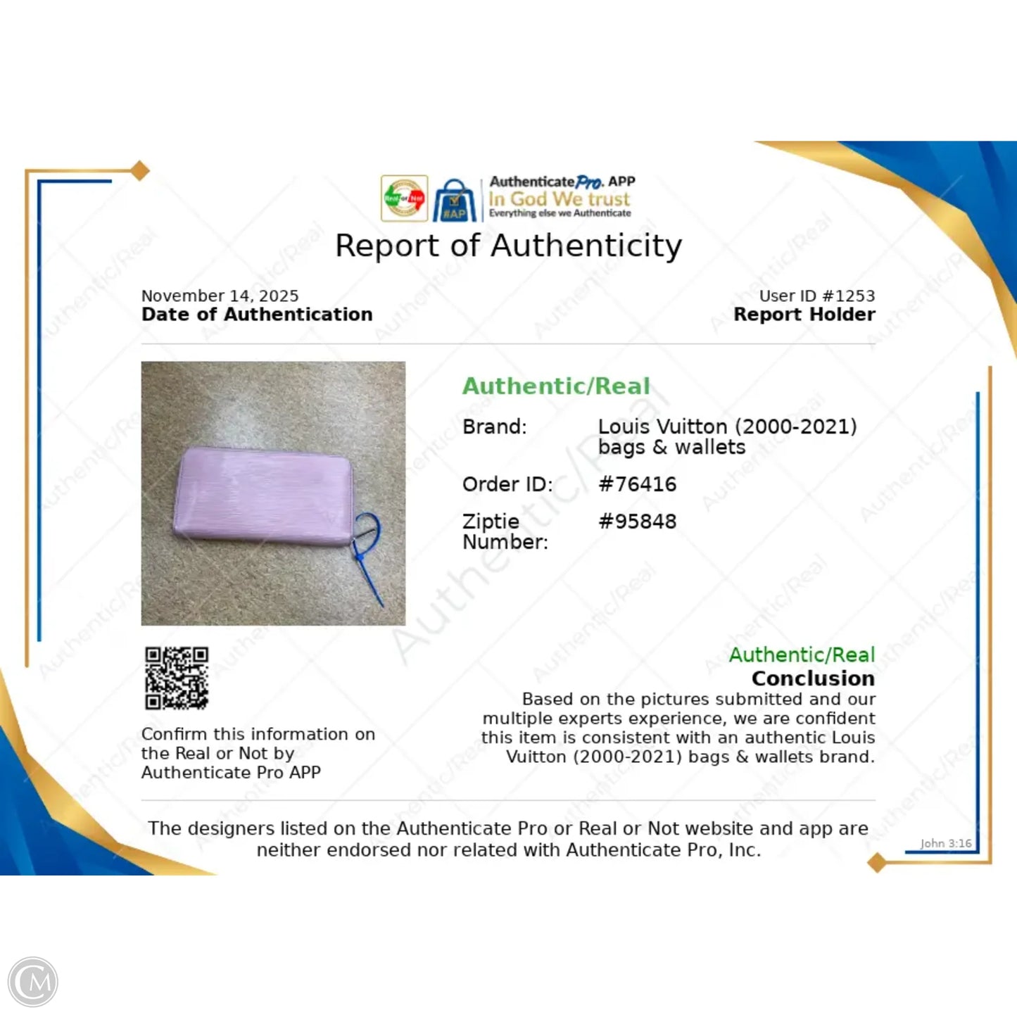 Wallet Luxury Designer By Louis Vuitton, Size: Medium