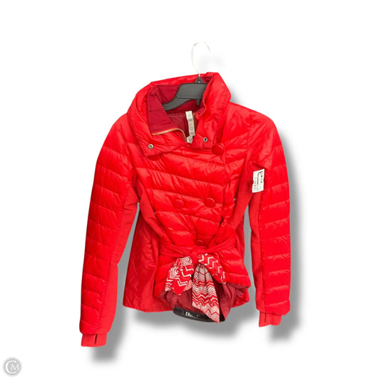 Athletic Jacket By Lululemon In Red, Size: S