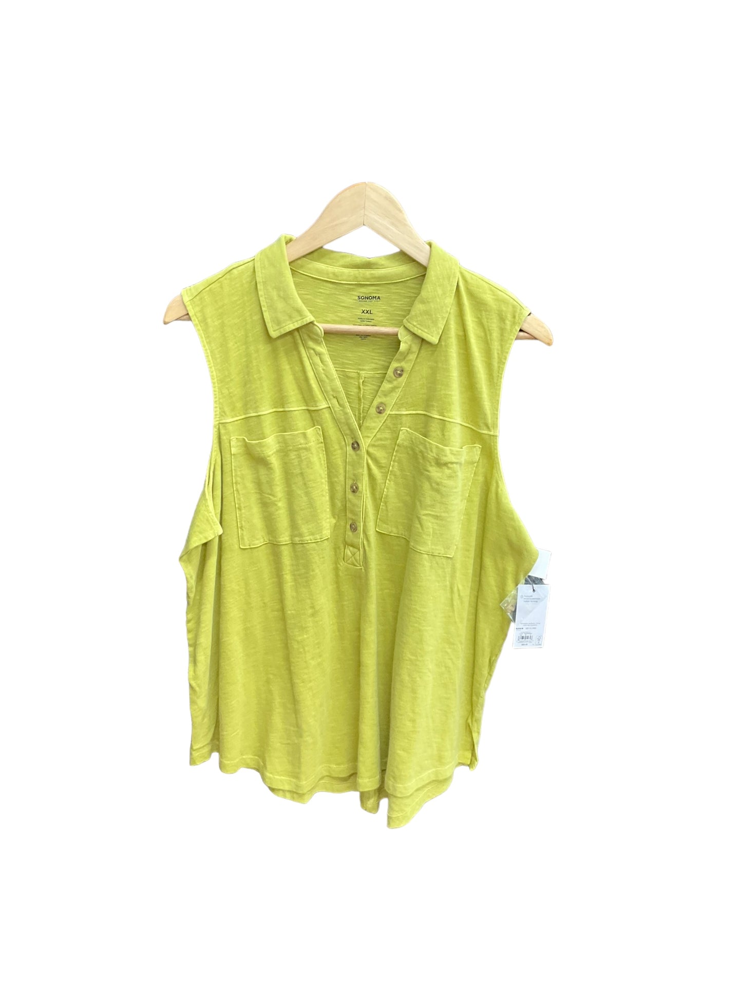 Olive Top Sleeveless Sonoma, Size Xxl