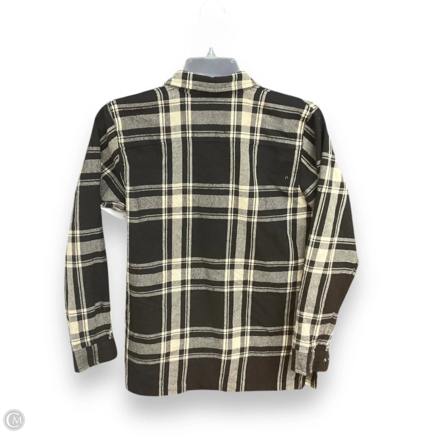 Blouse Long Sleeve By Ralph Lauren In Plaid Pattern, Size: S