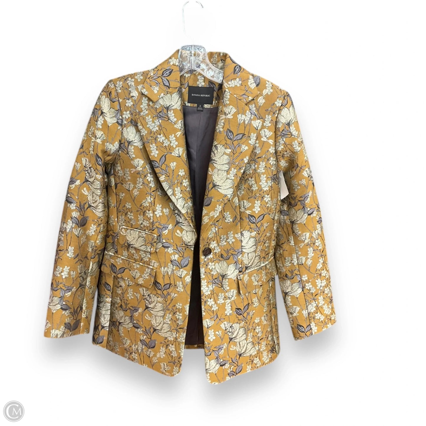 Blazer By Banana Republic In Floral Print, Size: Xs