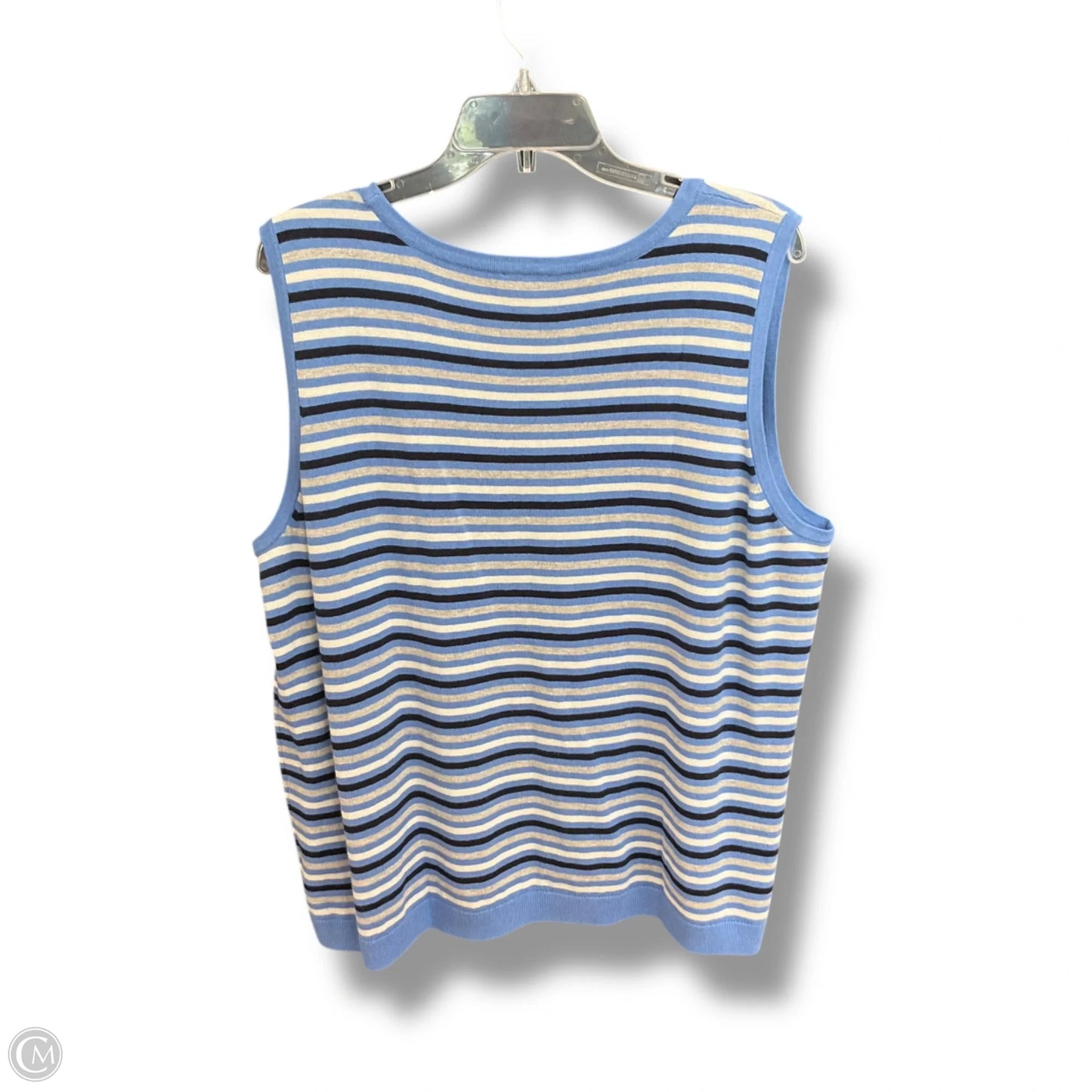 Top Sleeveless By Talbots In Striped Pattern, Size: 3x