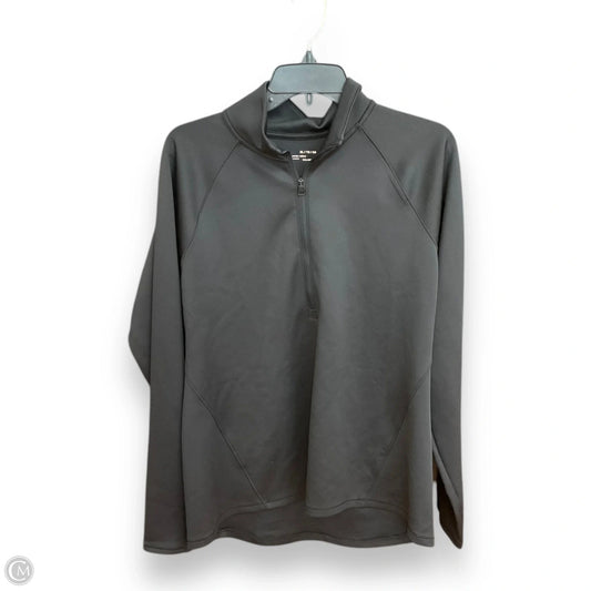 Athletic Top Long Sleeve Collar By Under Armour In Black, Size: Xl
