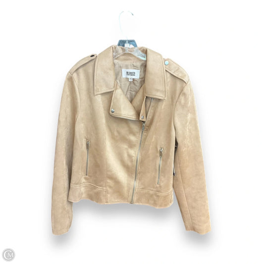 Jacket Moto By Bb Dakota In Beige, Size: Xxl