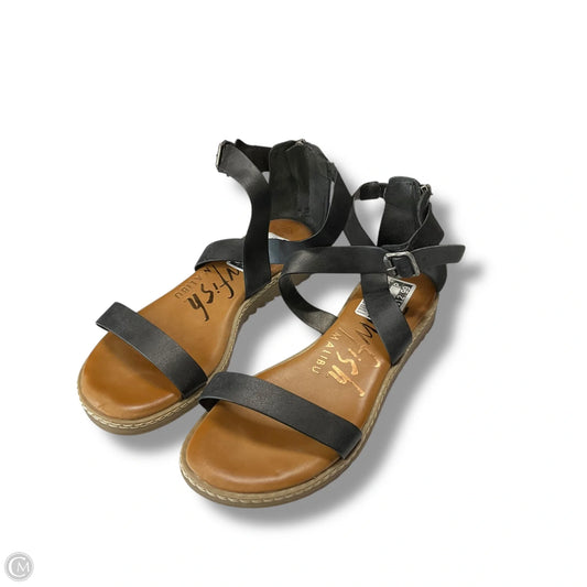 Sandals Flats By Blowfish In Black & Brown, Size: 8.5