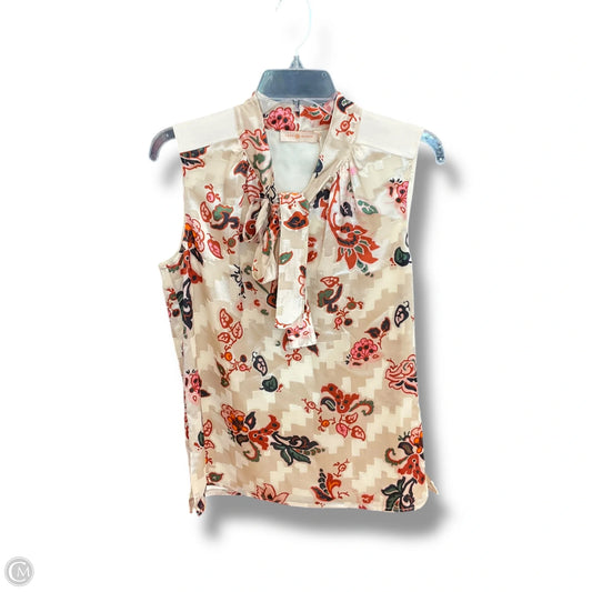 Top Sleeveless Designer By Tory Burch In Floral Print, Size: S