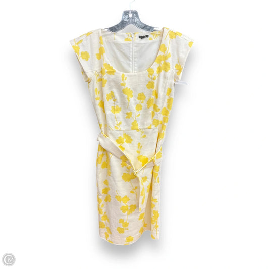 Dress Work By Ann Taylor In White & Yellow, Size: 0