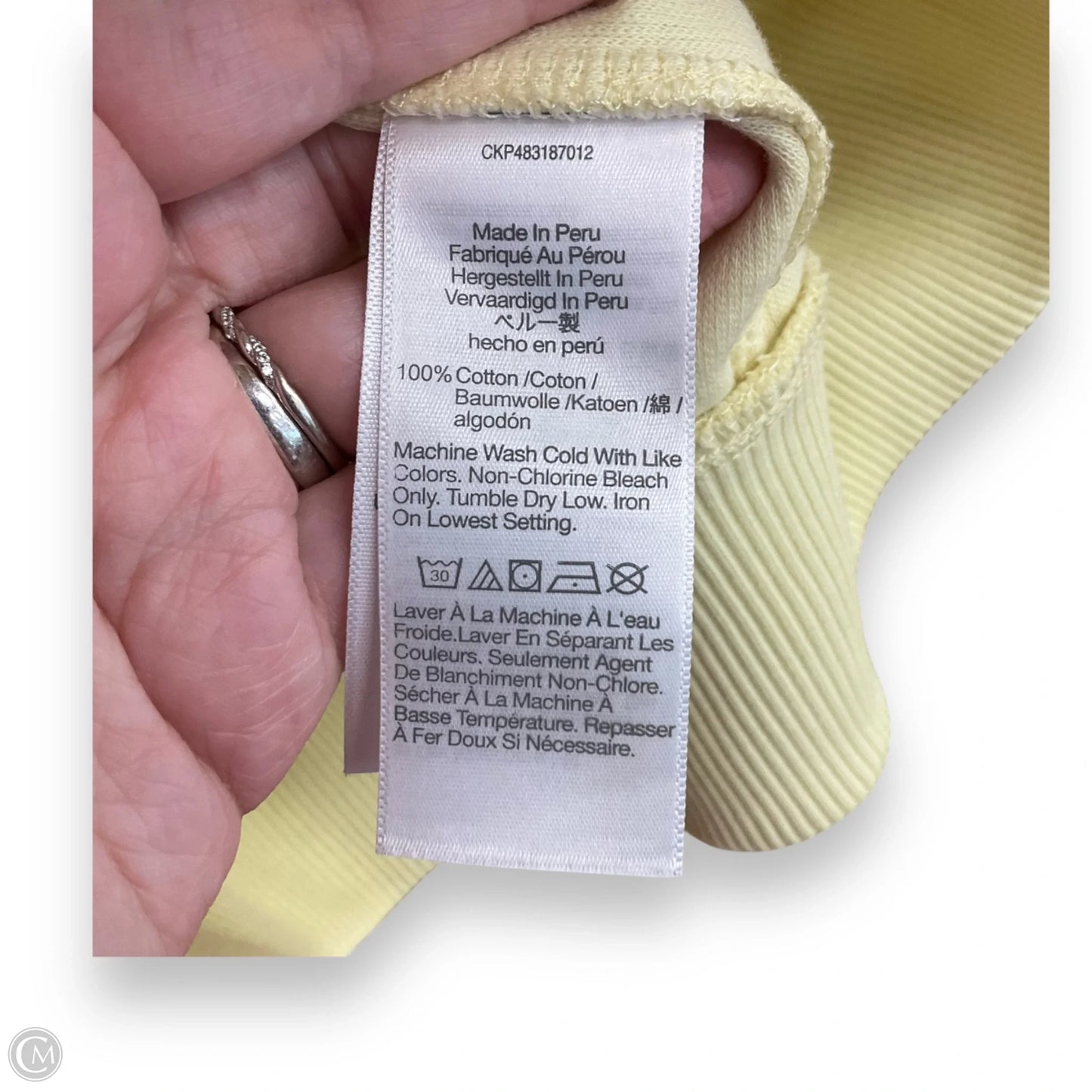 Sweatshirt Hoodie By Madewell In Yellow, Size: Xxs