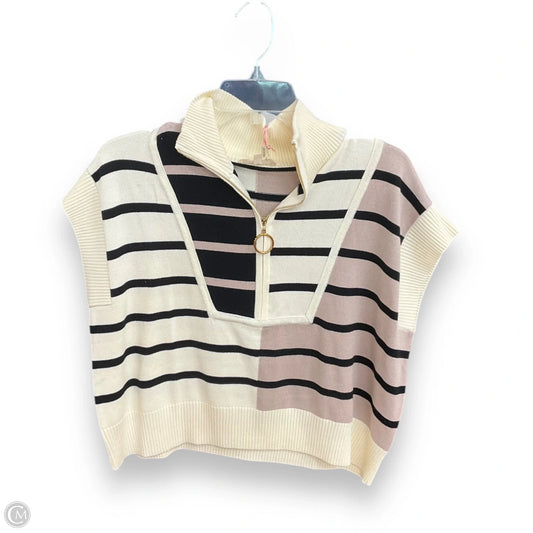 Top Sleeveless By Entro In Black & Cream, Size: S