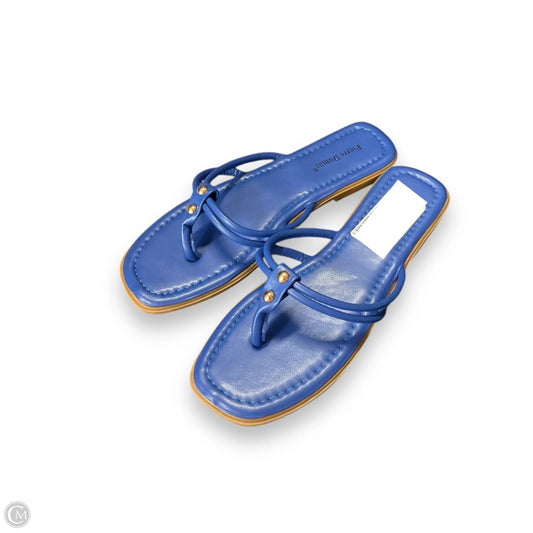 Sandals Flip Flops By Pierre Dumas In Blue, Size: 6