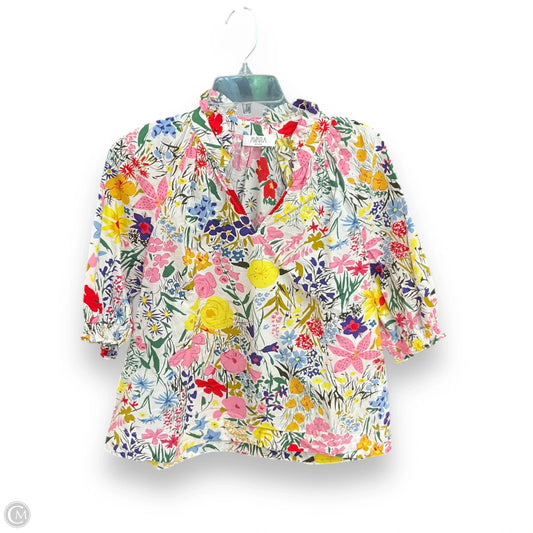 Top Short Sleeve By Avara In Floral Print, Size: M