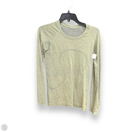 Athletic Top Long Sleeve Crewneck By Lululemon In Green, Size: 6