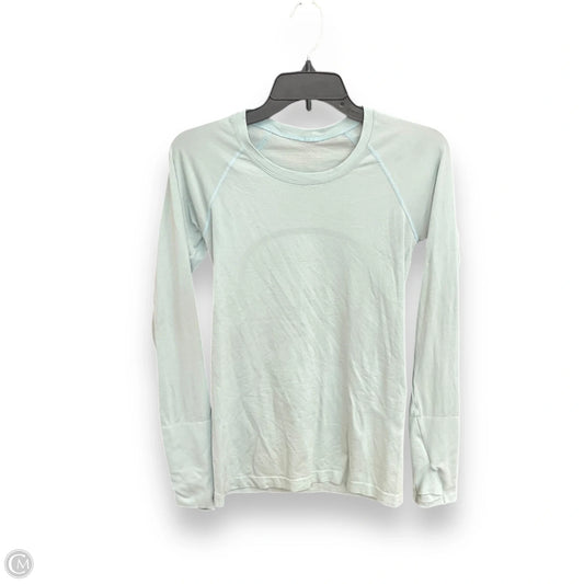 Athletic Top Long Sleeve Crewneck By Lululemon In Blue, Size: 6