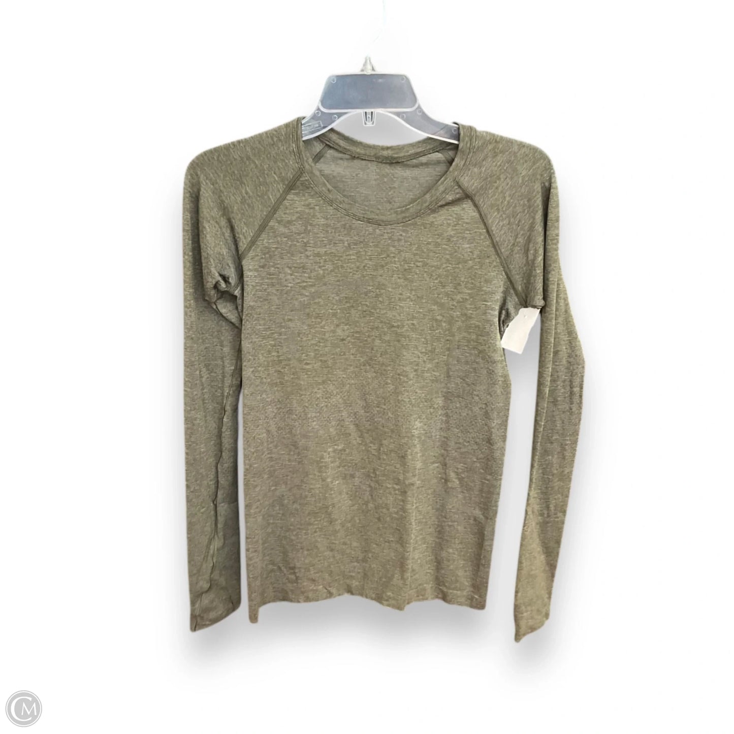 Athletic Top Long Sleeve Crewneck By Lululemon In Green, Size: 6