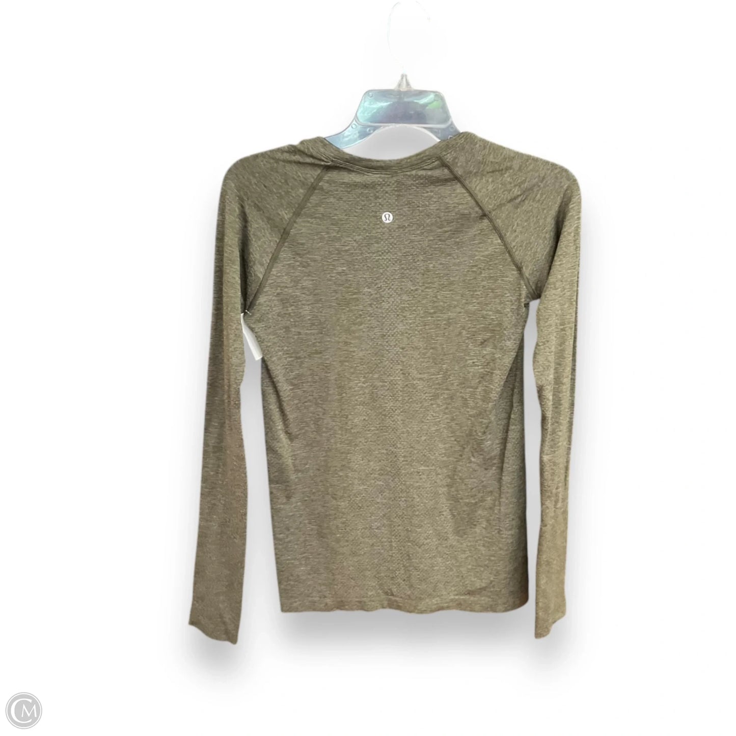 Athletic Top Long Sleeve Crewneck By Lululemon In Green, Size: 6