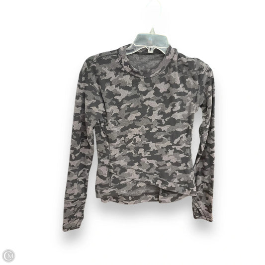 Athletic Top Long Sleeve Crewneck By Lululemon In Camouflage Print, Size: 6