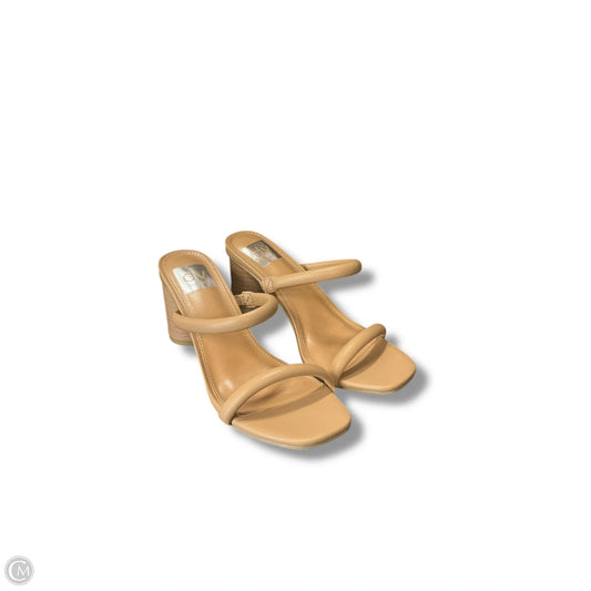 Sandals Heels Block By Dolce Vita In Tan, Size: 6