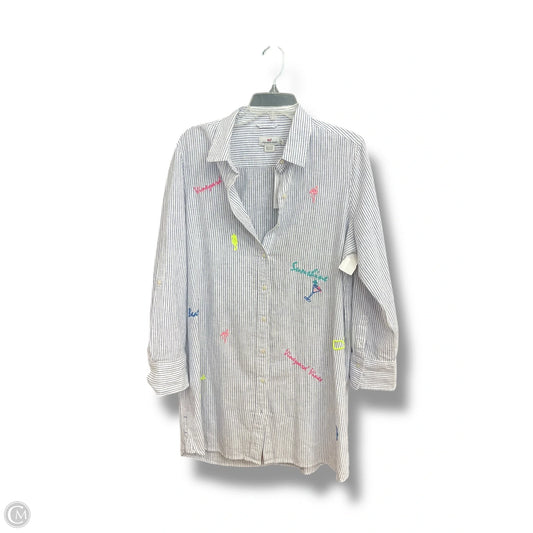 Dress Casual Short By Vineyard Vines In Striped Pattern, Size: L