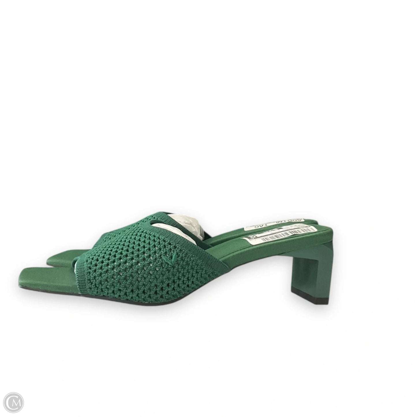 Sandals Heels Block By Vivaia In Green, Size: 8.5