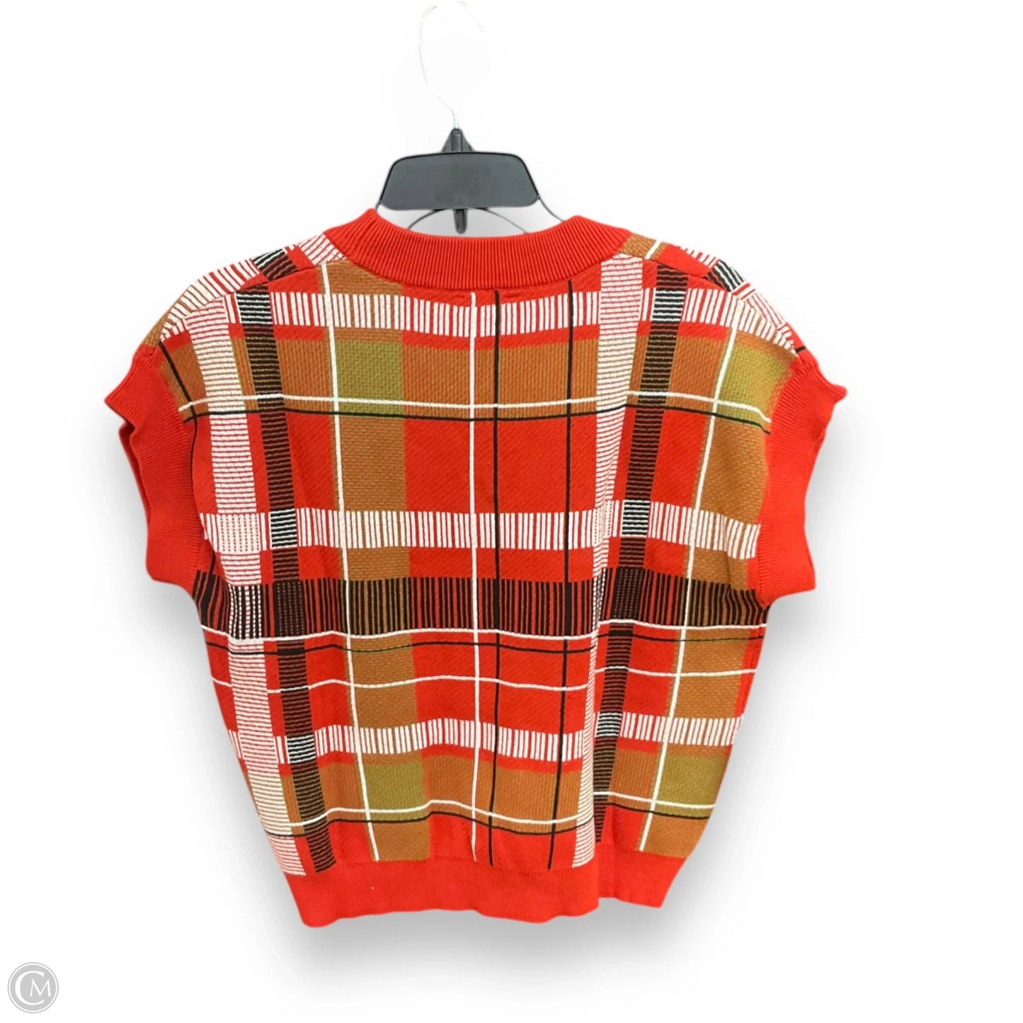 Top Sleeveless By Callahan In Plaid Pattern, Size: S