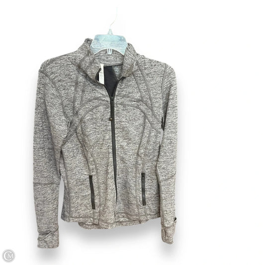 Athletic Jacket By Lululemon In Grey, Size: 8
