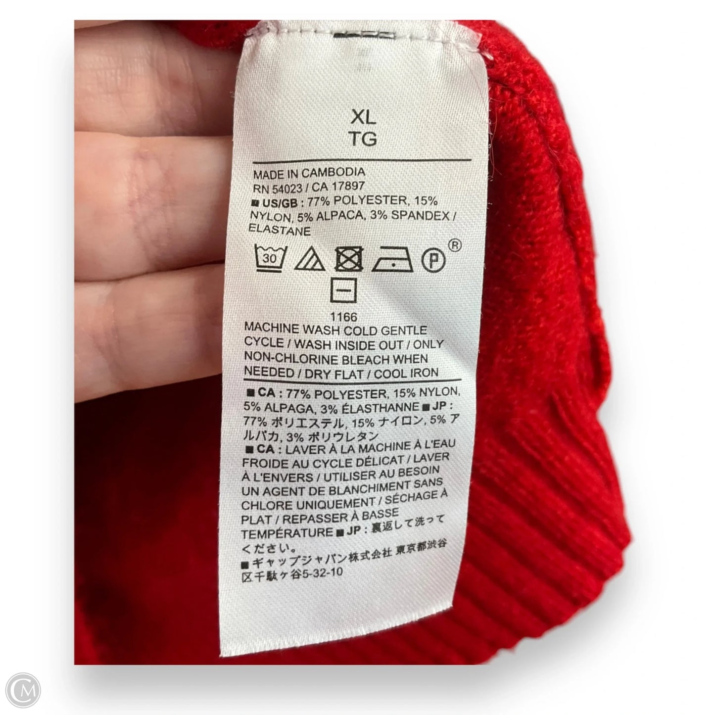 Sweater By Banana Republic In Red, Size: Xl