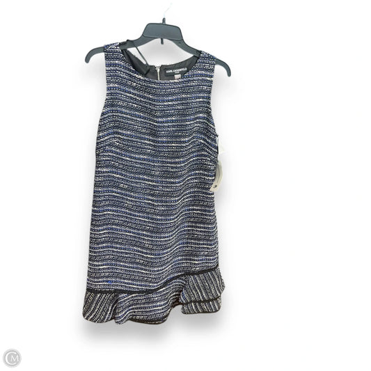Dress Designer By Karl Lagerfeld In Black & Blue, Size: M