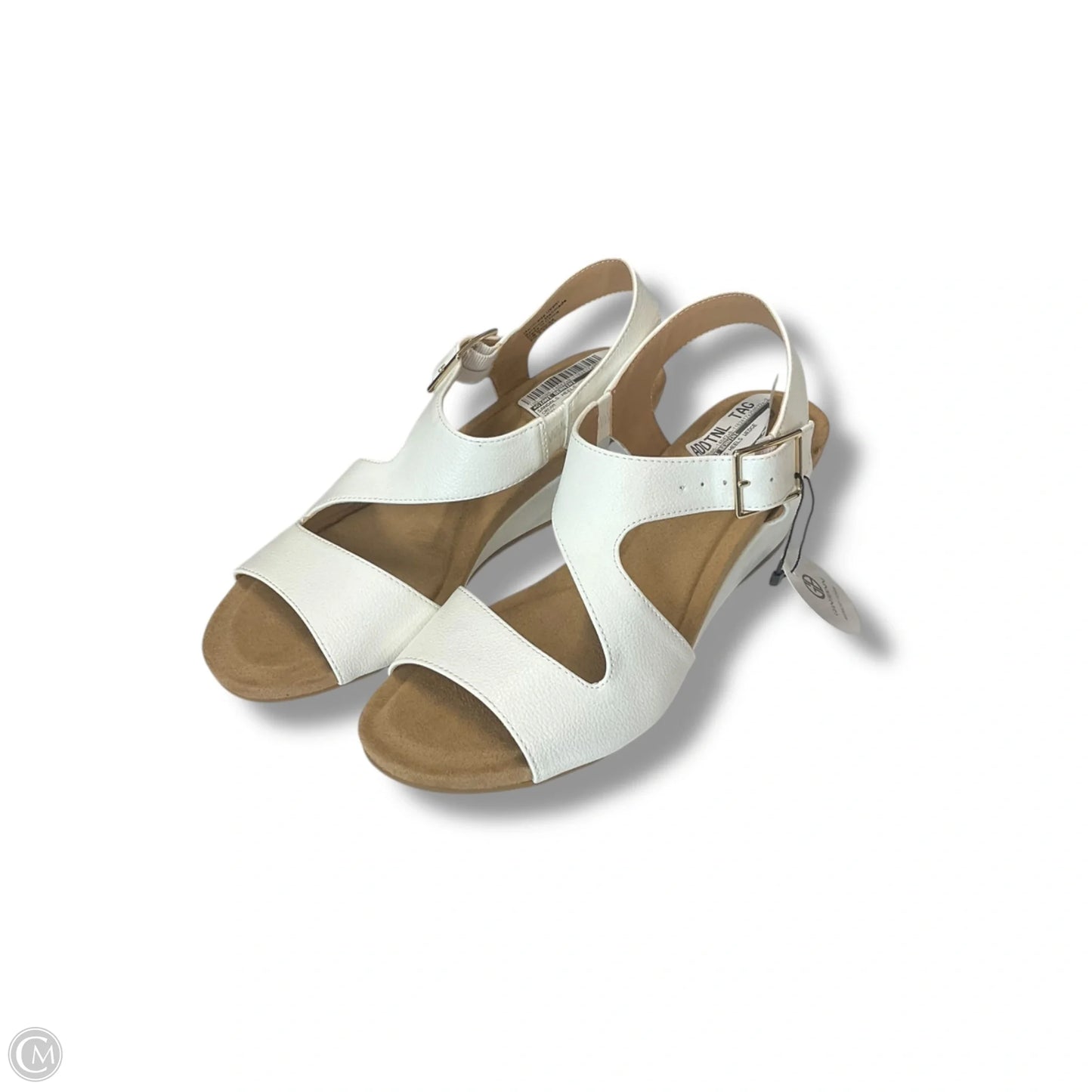 Sandals Heels Wedge By Giani Bernini In Cream, Size: 8