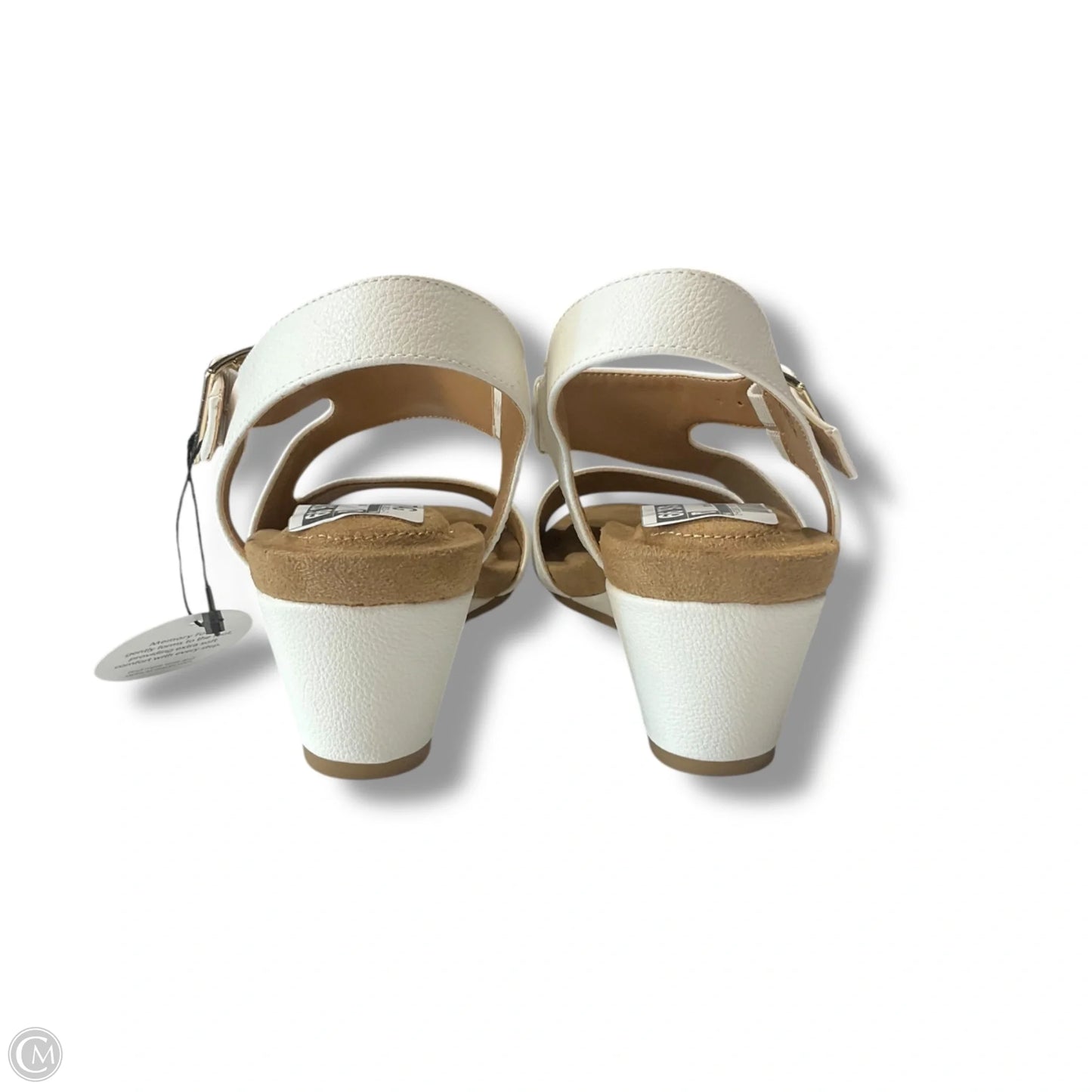 Sandals Heels Wedge By Giani Bernini In Cream, Size: 8