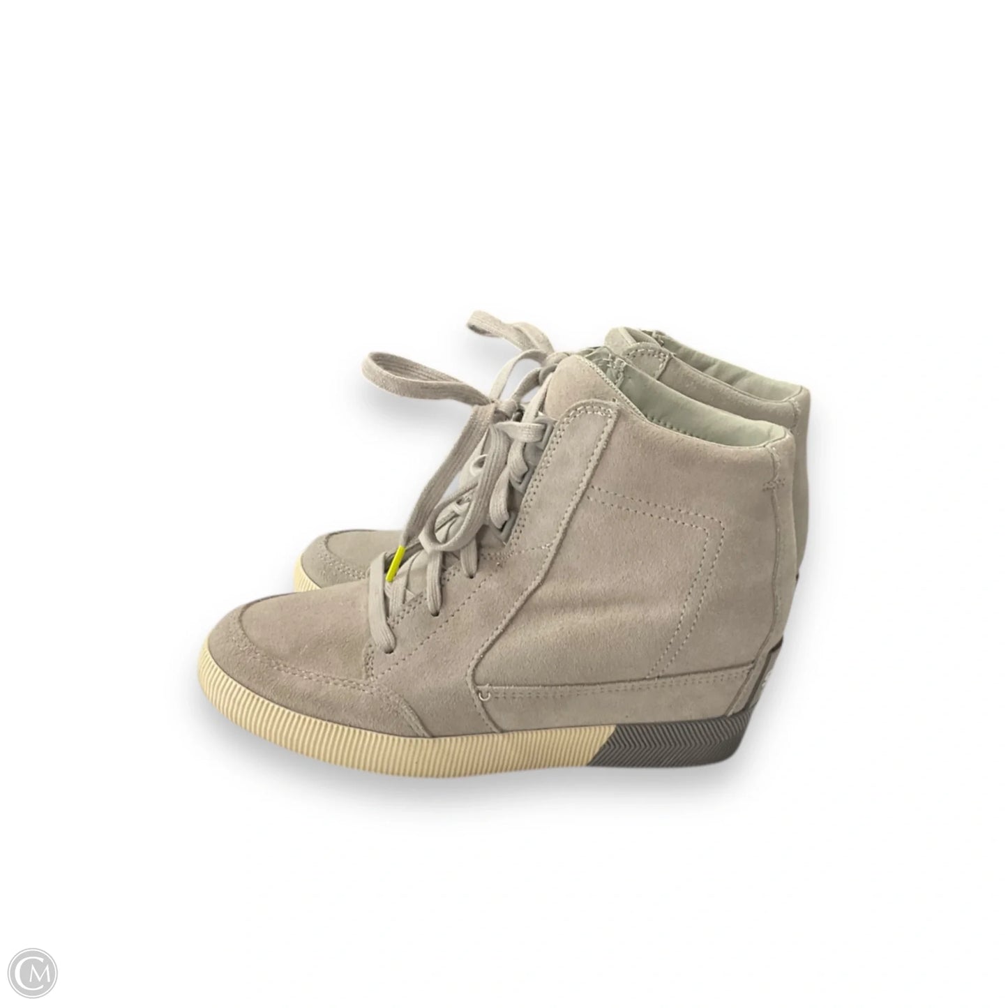 Shoes Heels Wedge By Sorel In Grey, Size: 7