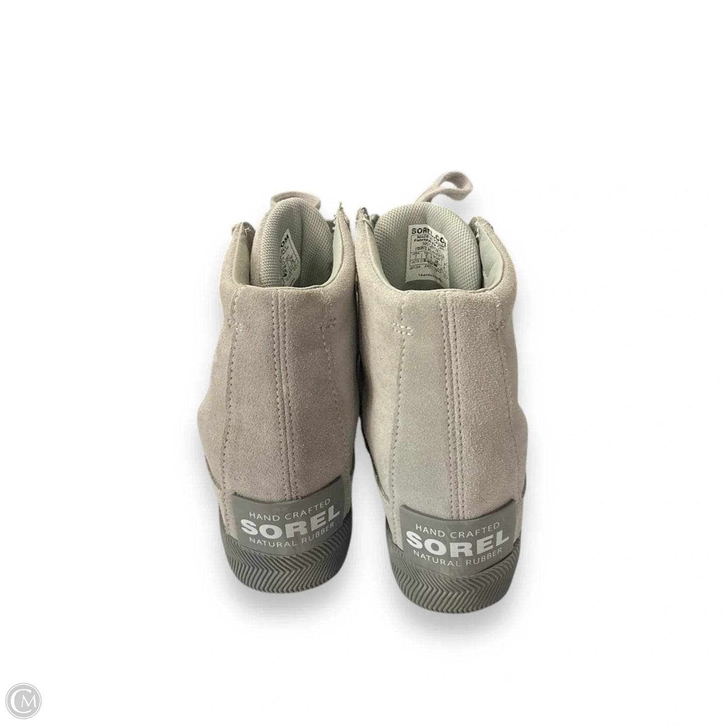 Shoes Heels Wedge By Sorel In Grey, Size: 7