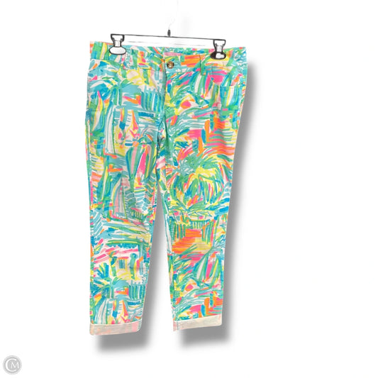 Pants Designer By Lilly Pulitzer In Orange & Pink, Size: 6