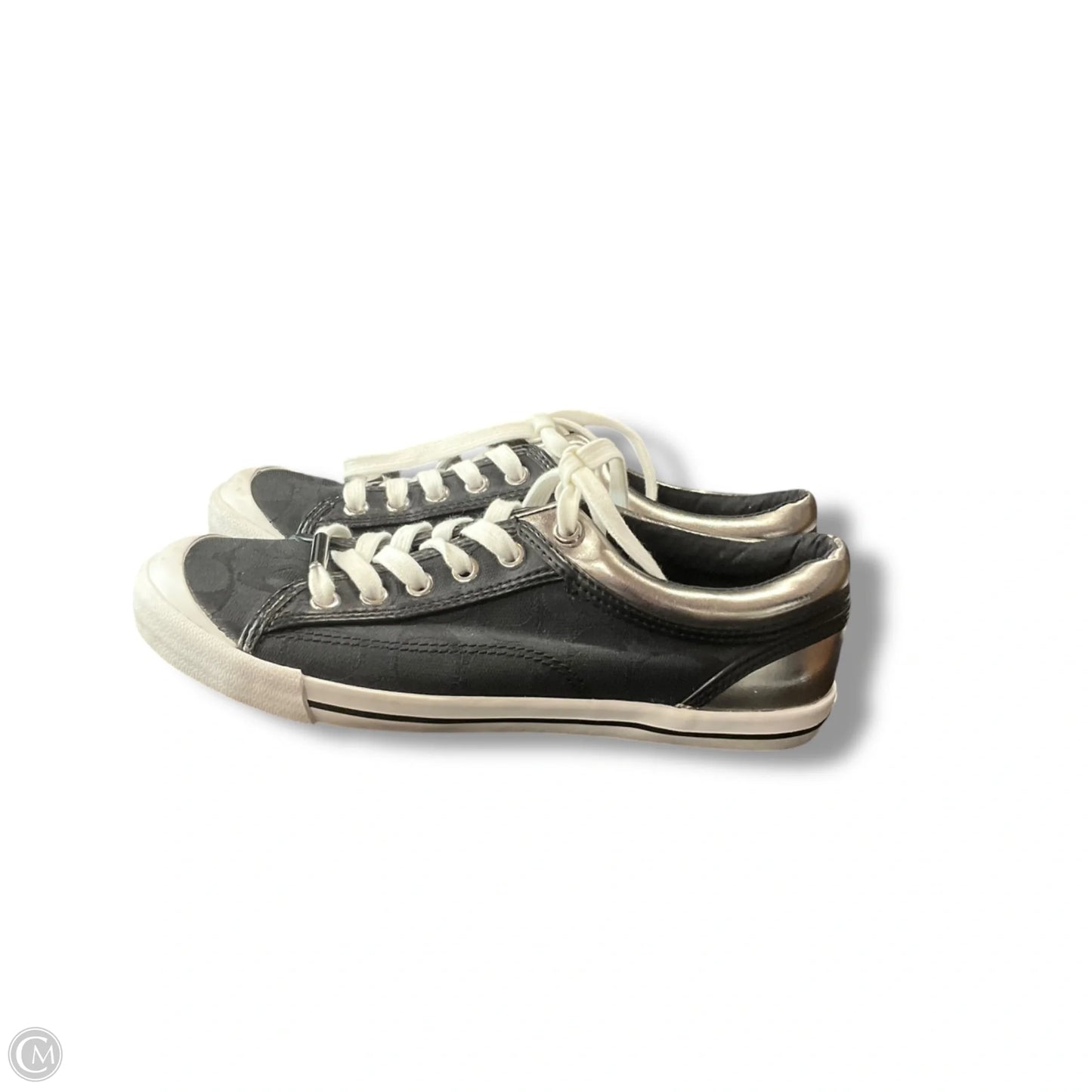 Shoes Designer By Coach In Black & Silver, Size: 7.5