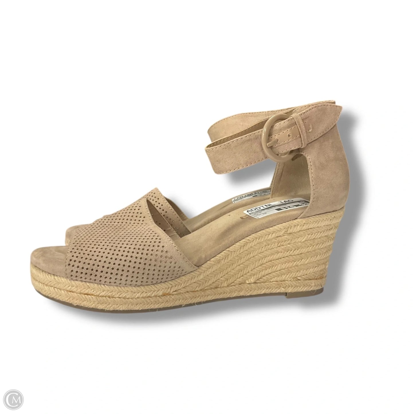 Sandals Heels Wedge By Unisa In Beige, Size: 10