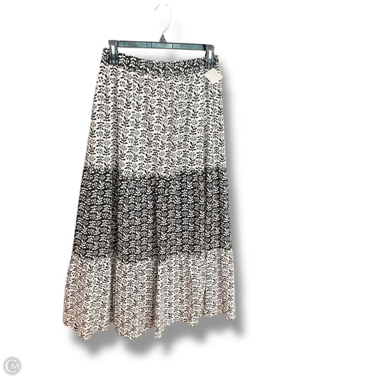 Skirt Maxi By Loft In Black & White, Size: 2