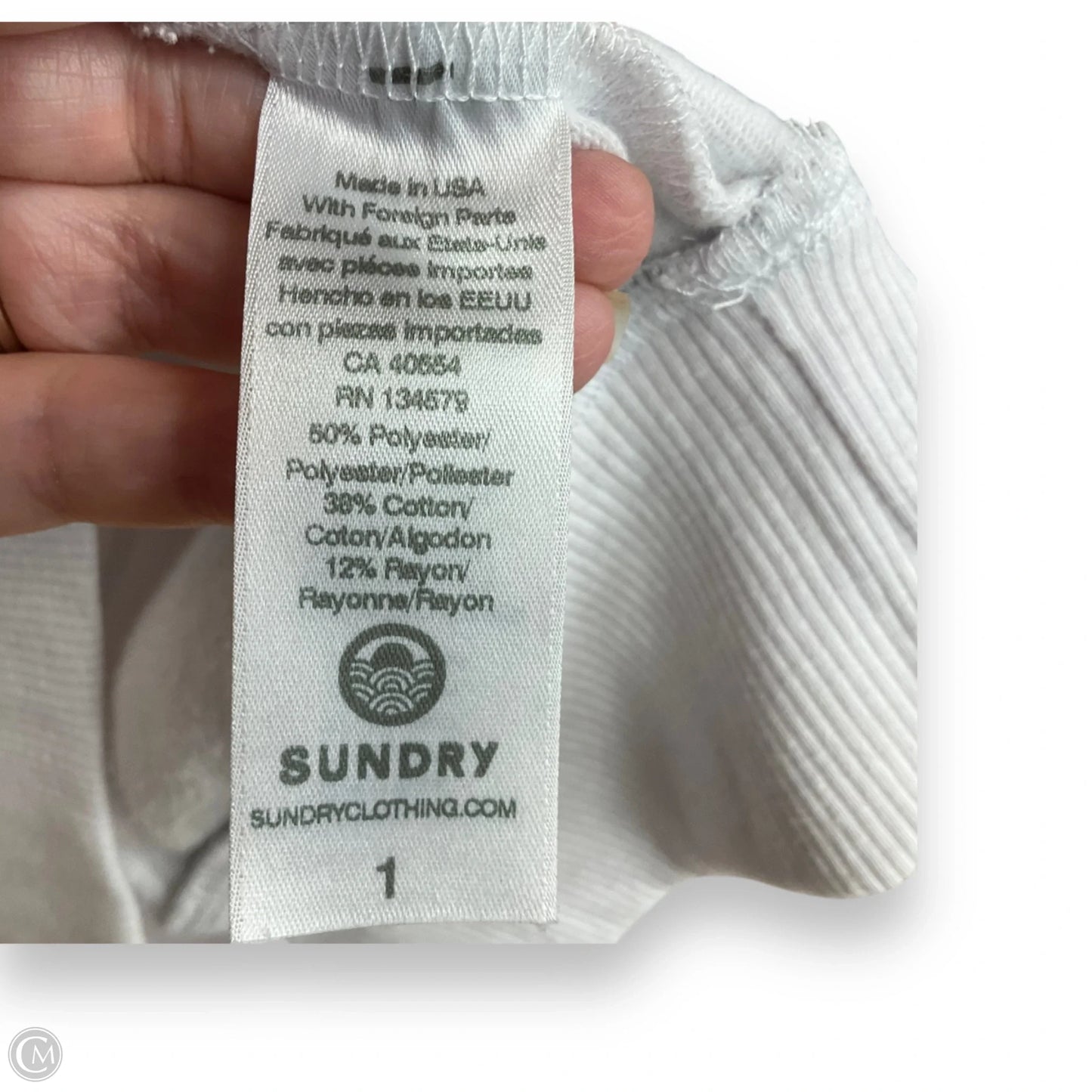Top Short Sleeve By Sundry In Camouflage Print, Size: S