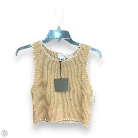 Top Sleeveless By Le Lis In Tan, Size: S