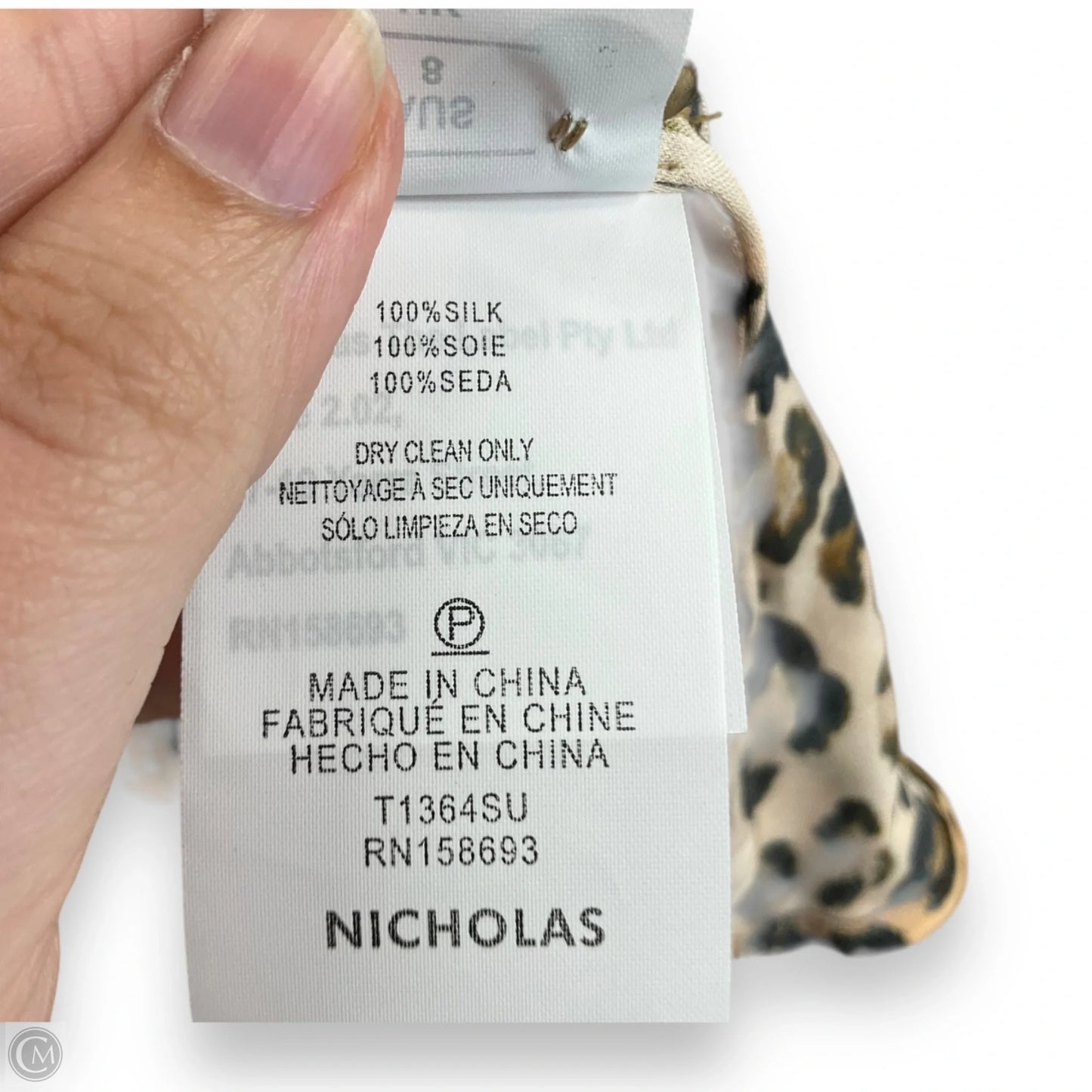 Top Long Sleeve By Nicholas In Animal Print, Size: Xs