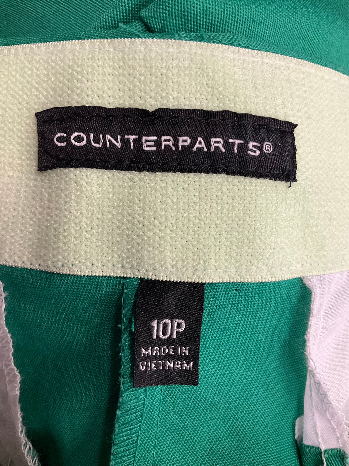 Green Pants Chinos & Khakis Counterparts, Size 10petite