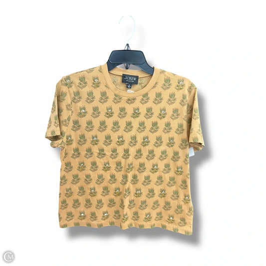 Top Short Sleeve By J. Crew In Yellow, Size: M