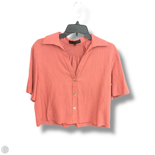 Blouse Short Sleeve By Zara In Mauve, Size: S