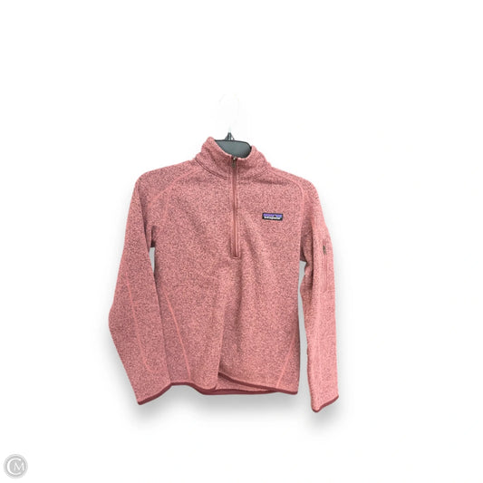 Athletic Top Long Sleeve Collar By Patagonia In Pink, Size: M