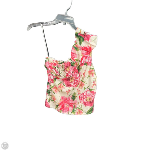 Top Sleeveless By Express In Floral Print, Size: Xs