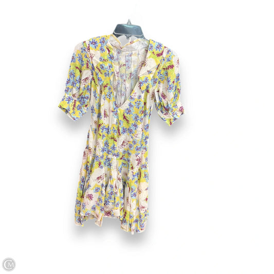 Dress Casual Short By Free People In Blue & Yellow, Size: Xs
