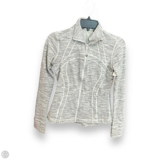 Athletic Jacket By Lululemon In Grey, Size: 6