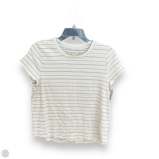 Top Short Sleeve By Madewell In Black & Cream, Size: S