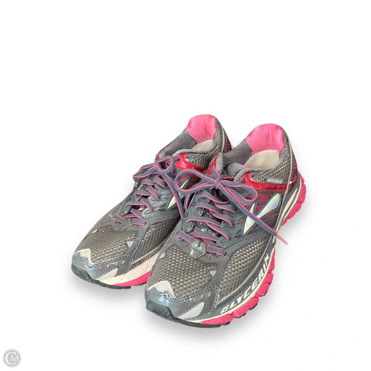 Shoes Athletic By Brooks In Grey & Pink, Size: 8.5