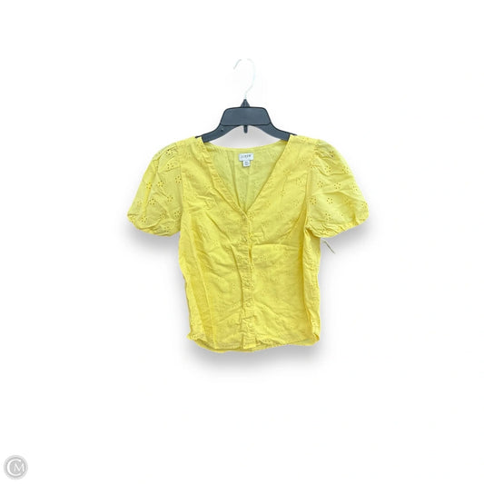 Top Short Sleeve By J. Crew In Yellow, Size: Xs