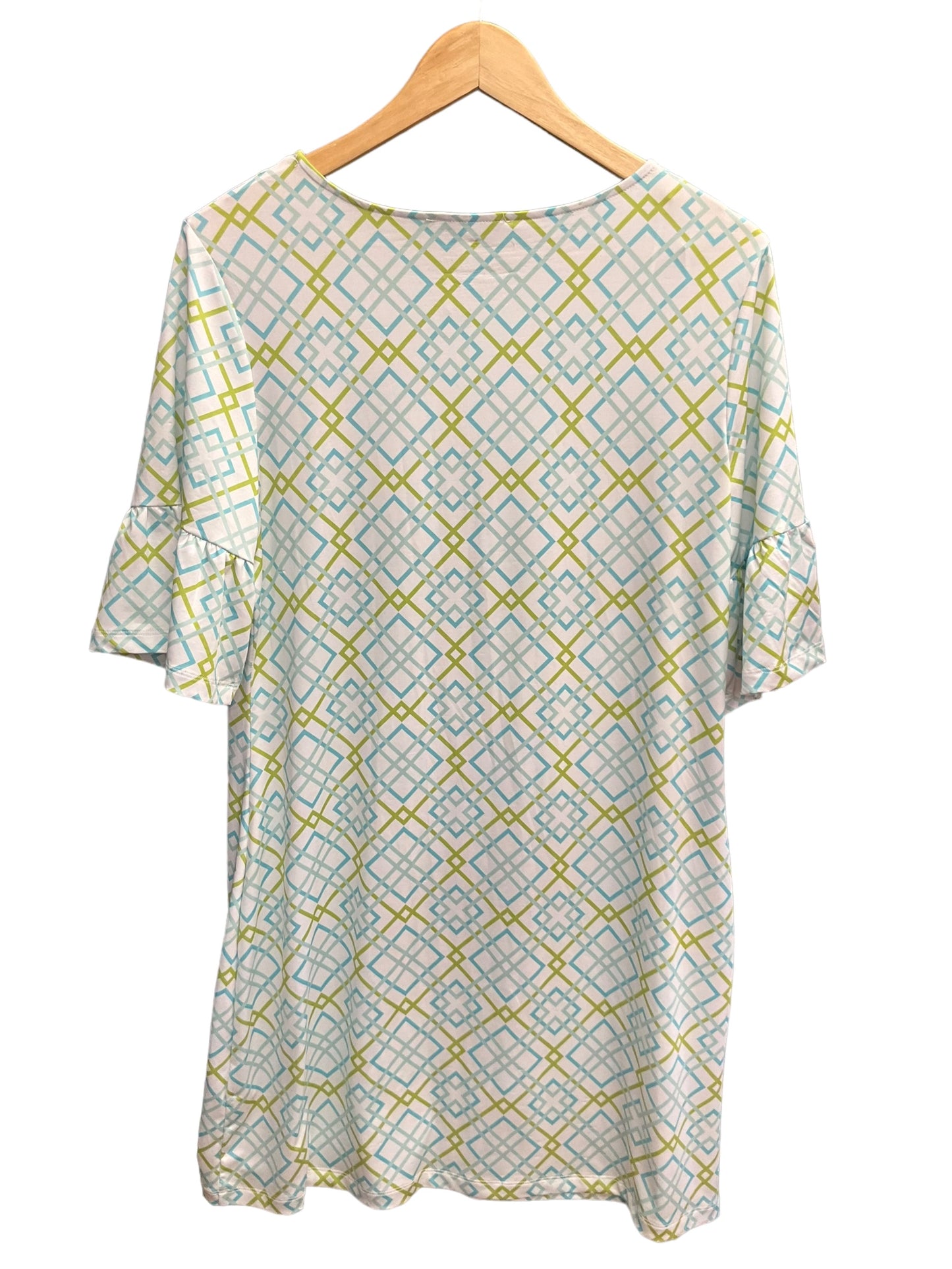 Geometric Pattern Dress Casual Short Charlie Paige, Size M